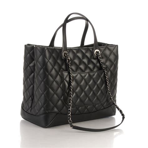 chanel large shopping tote in quilted grained calfskin|chanel large shopping bags.